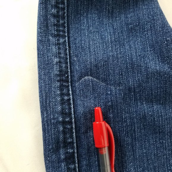 Rue 21 Jeans Juniors Size 1 Mid Rise Double Button Jegging Dark Wash Blue Denim - Picture 8 of 15